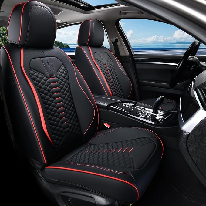 Universal Seat Covers — Front Seat — Black / Red