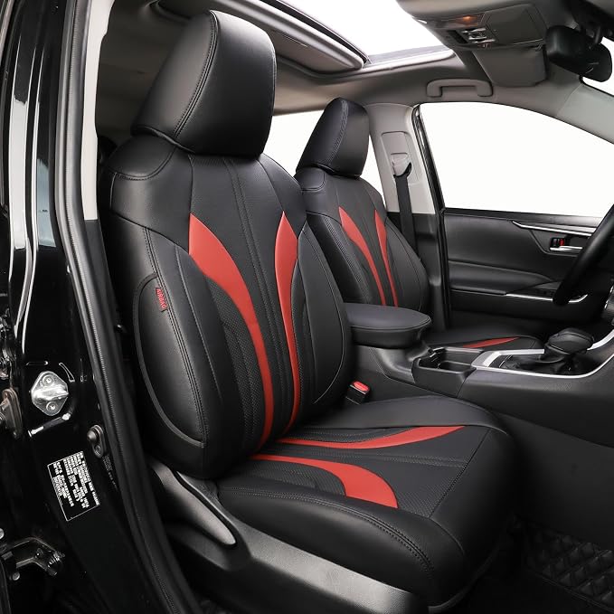 Faux Leather Seat Covers for Toyota 4Runner — Full Set — Black / Burgundy
