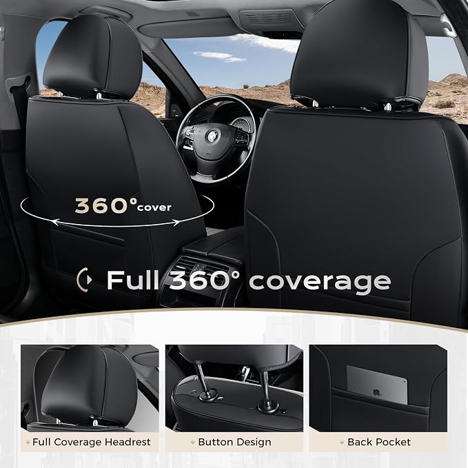 Universal Seat Covers — Full Set — Purple / Black