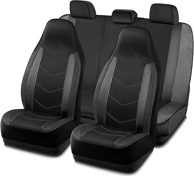 Universal Fabric Seat Covers — Full Set — Gray