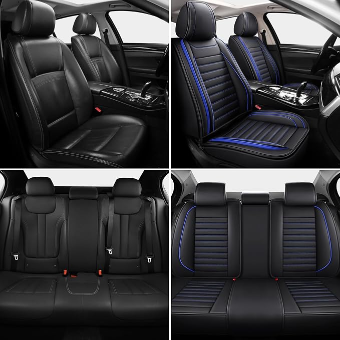 Universal Faux Leather Seat Covers — Full Set