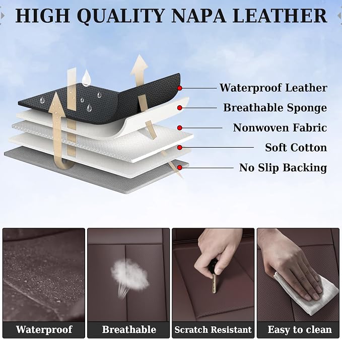 Pet Car Seat Protector — Rear Seat — Brown