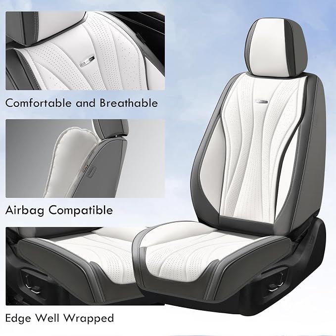 Universal Seat Covers — Front Seat — Gray / Pink