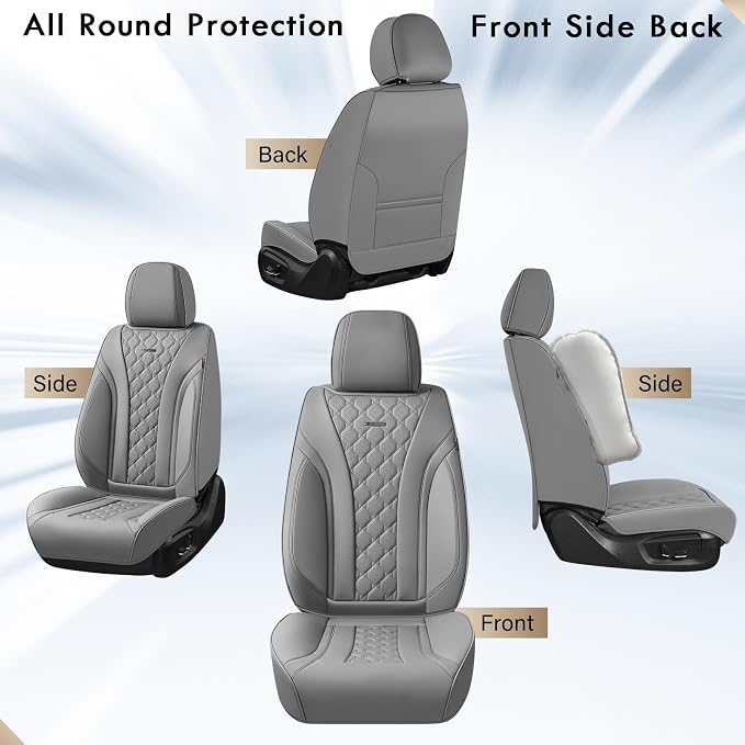Universal Seat Covers — Front Seat — Gray