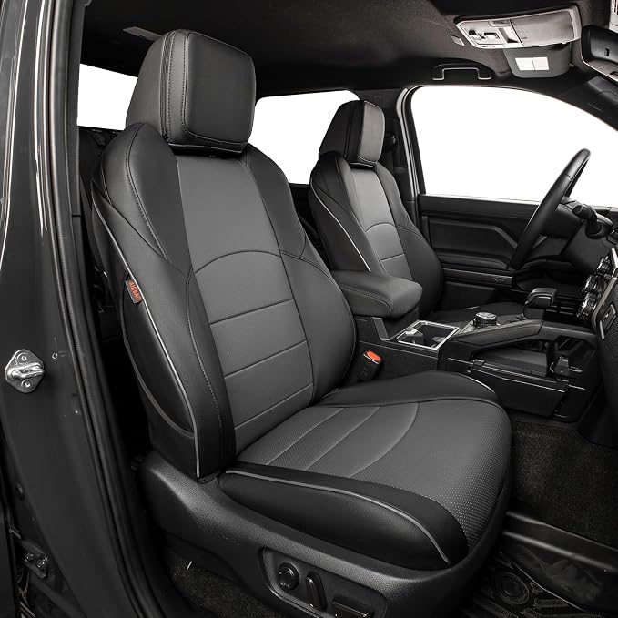 Faux Leather Seat Covers for Toyota 4Runner — Full Set — Black / Gray