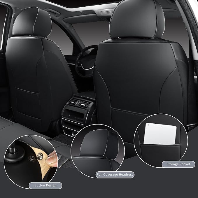 Universal Seat Covers — Full Set — Black