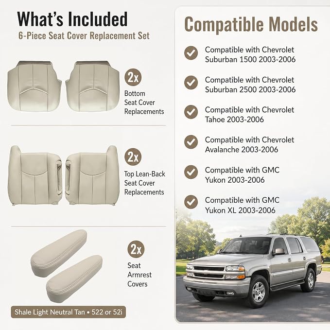 Replacement Seat Upholstery — Tan