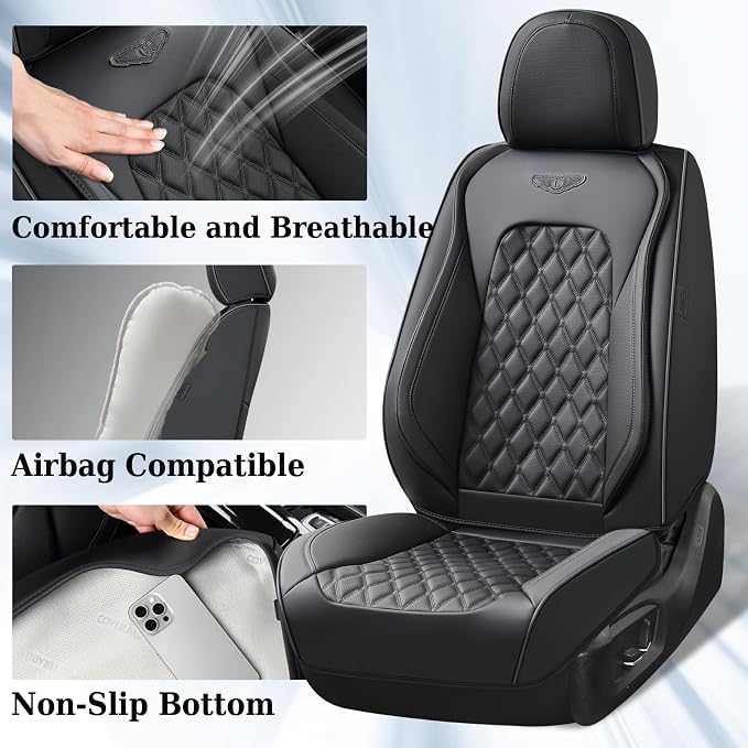 Universal Seat Covers — Front Seat — Black