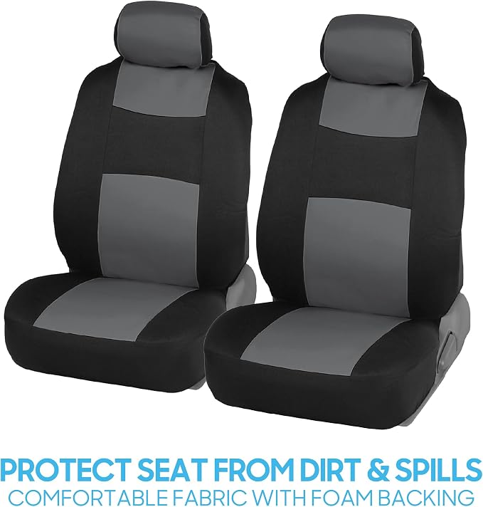 Car Seat Covers — Full Set — Gray / Black