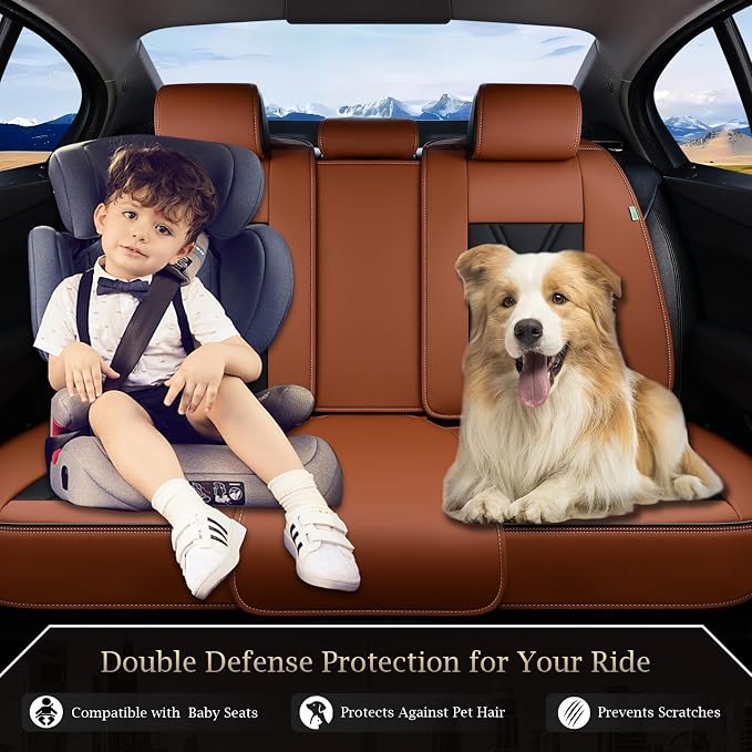 Universal Seat Covers — Rear Seat — Brown / Black