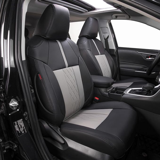 Faux Leather Seat Covers for Toyota 4Runner — Full Set — Black / Gray