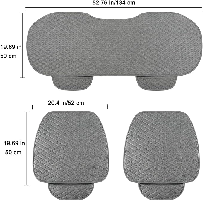 Universal Fabric Seat Covers — Front Seat — Gray