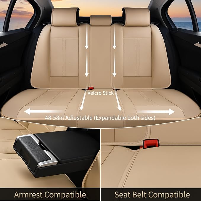 Universal Seat Covers — Full Set — Beige