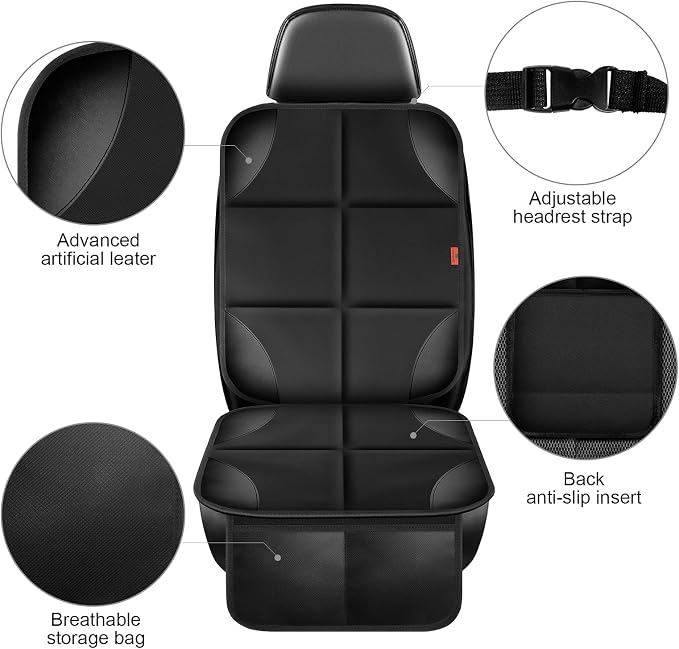 Child Car Seat Protector — Beige