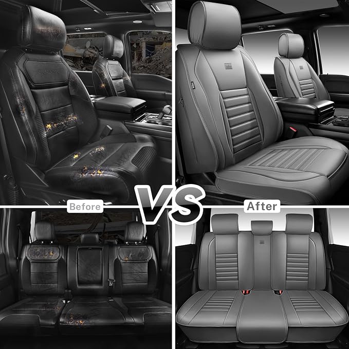 Universal Seat Covers — Full Set — Gray