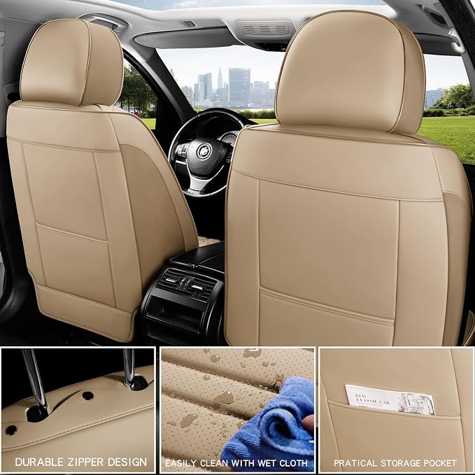 Universal Seat Covers — Full Set — Beige