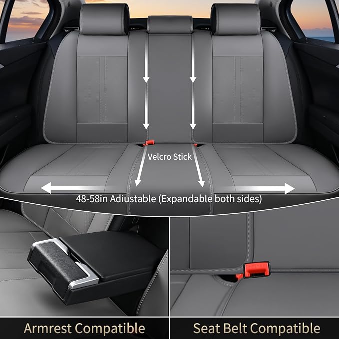 Universal Seat Covers — Full Set — Gray