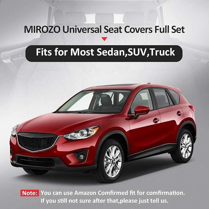 Universal Seat Covers — Full Set — Red