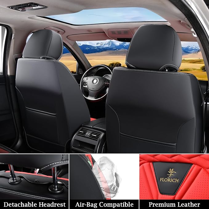 Universal Seat Covers — Black / Red