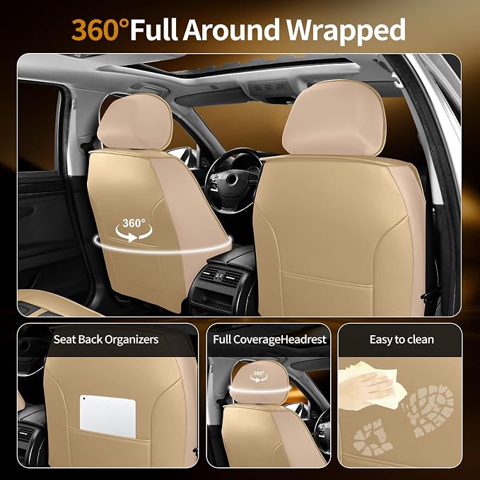 Seat Covers for Nissan Versa — Front Seat — Beige