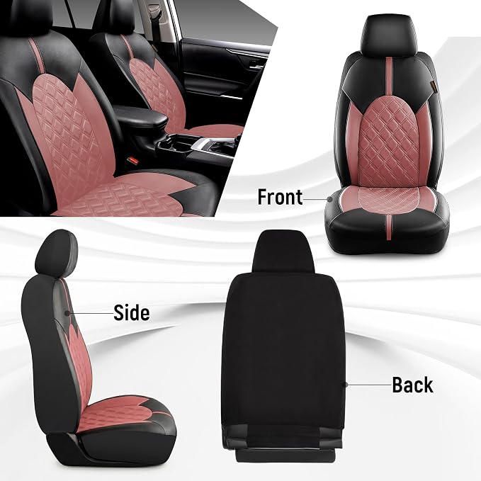 Universal Faux Leather Seat Covers — Front Seat