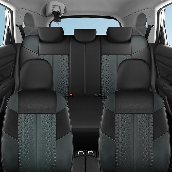 Universal Fabric Seat Covers — Full Set — Black