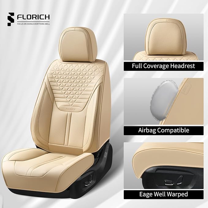 Universal Seat Covers — Full Set — Beige