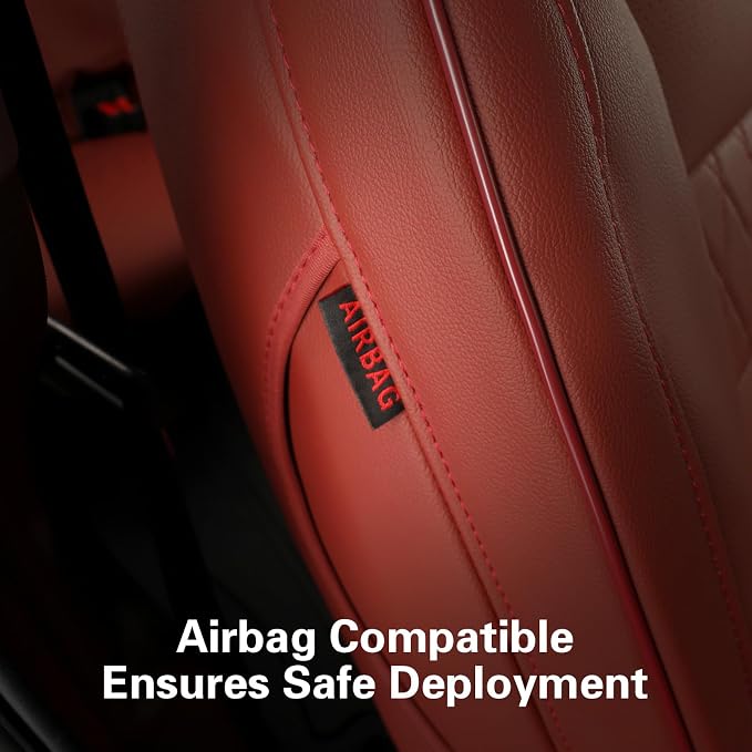Faux Leather Seat Covers for Chevrolet Silverado — Burgundy