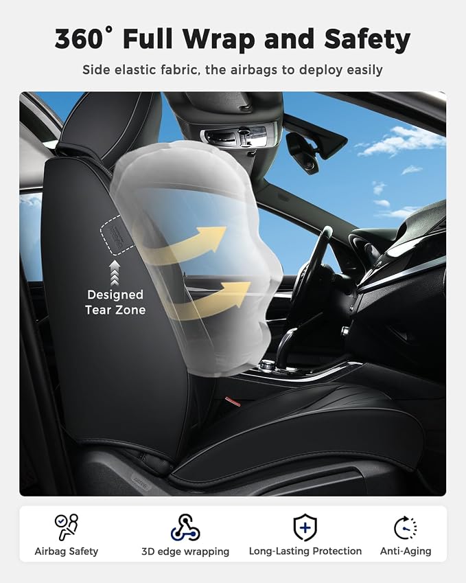 Universal Seat Covers — Full Set — Black