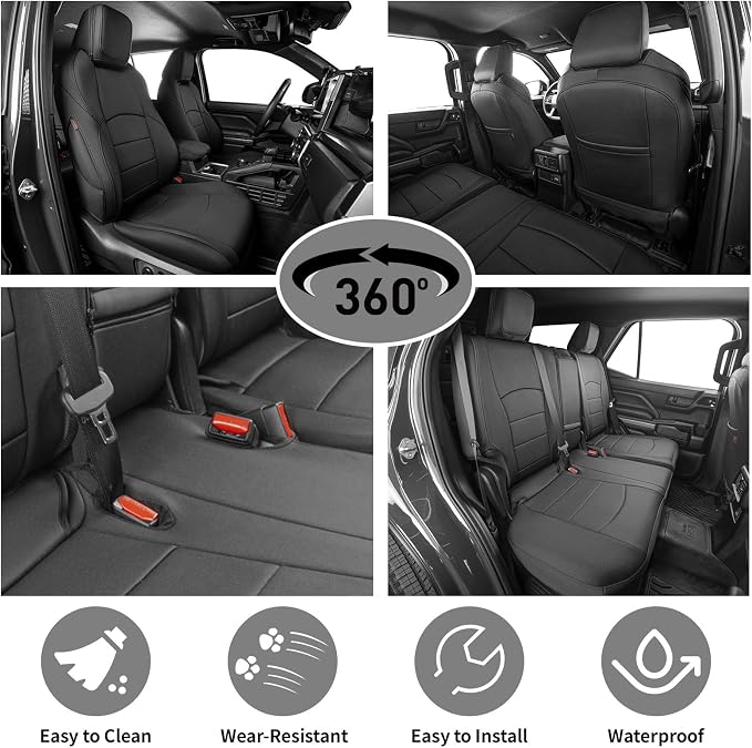 Neoprene Seat Covers for Toyota 4Runner — Full Set — Black