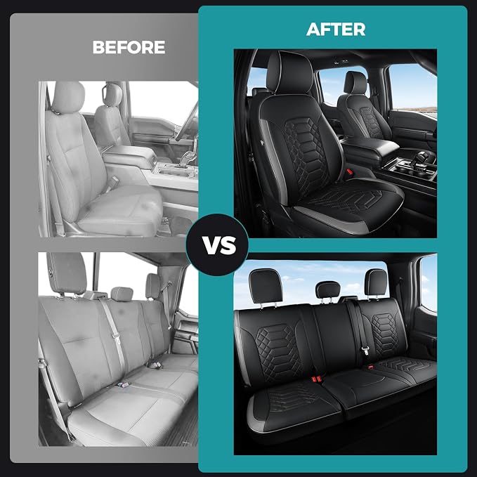Faux Leather Seat Covers for Multiple Vehicles — Full Set