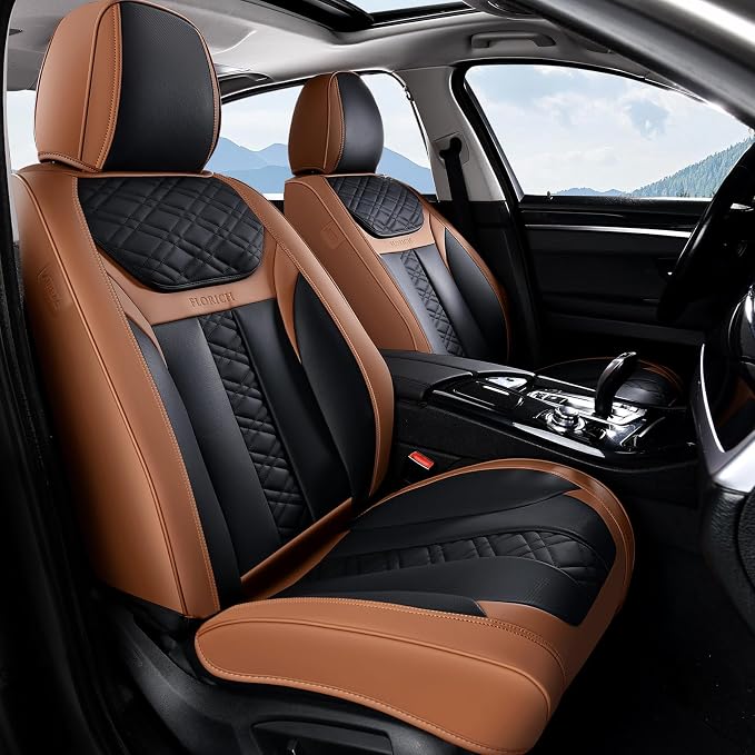 Universal Seat Covers — Front Seat — Brown