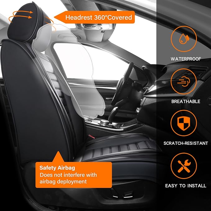 Universal Seat Covers — Full Set — Black