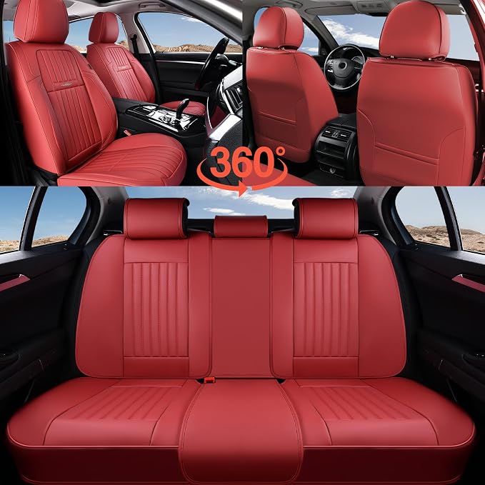 Universal Seat Covers — Full Set — Red