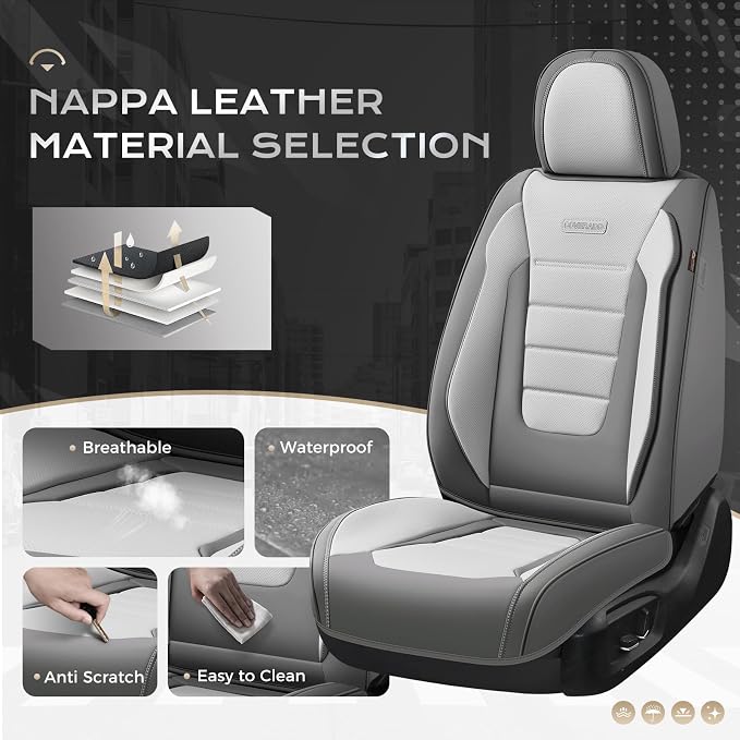 Universal Seat Covers — Full Set — Gray