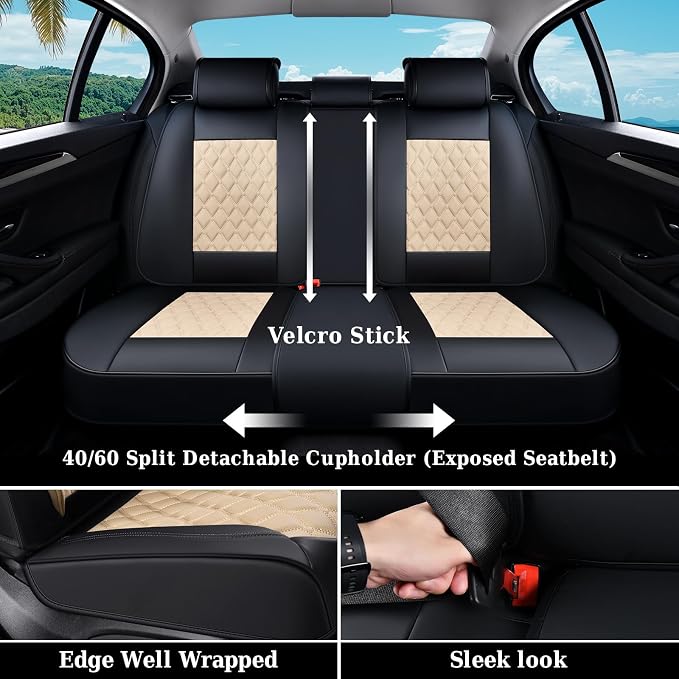 Universal Faux Leather Seat Covers — Full Set