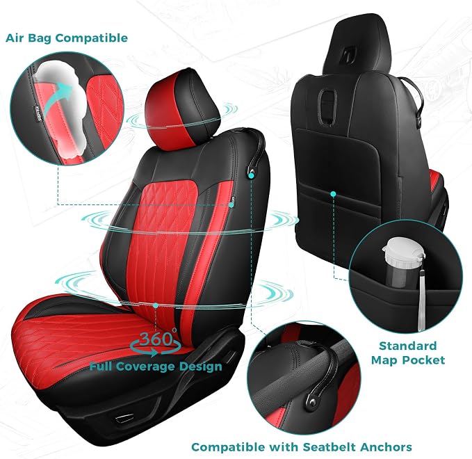 Faux Leather Seat Covers for Ford Mustang — Full Set