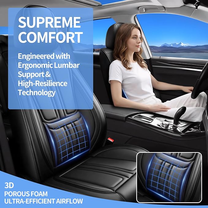 Seat Covers for Nissan Versa — Full Set — Black