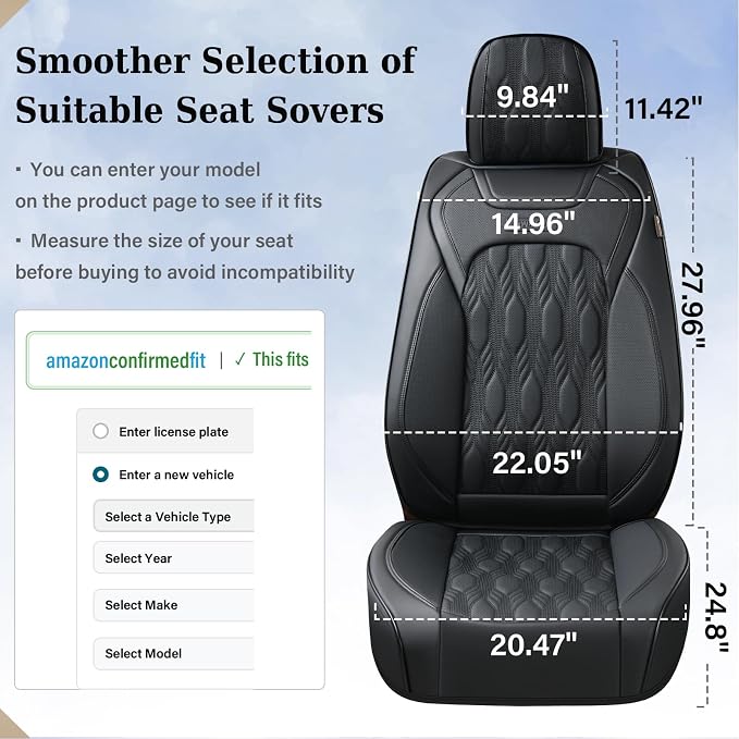 Universal Seat Covers — Full Set — Black