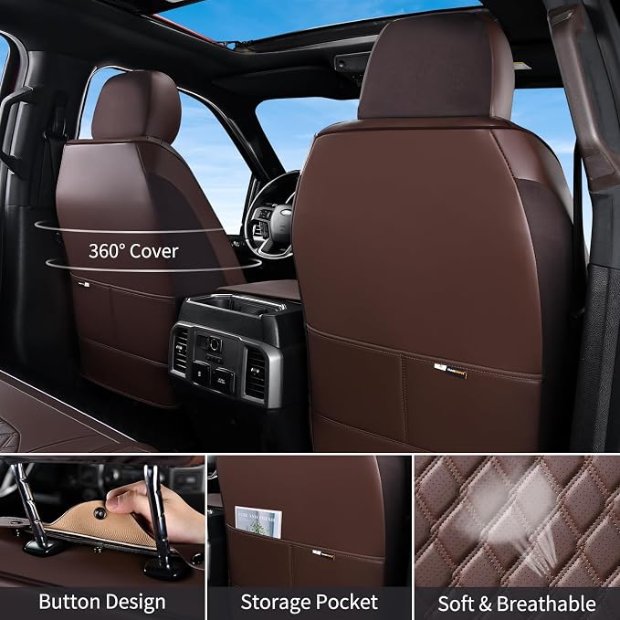 Seat Covers for Jeep Wrangler — Full Set — Coffee
