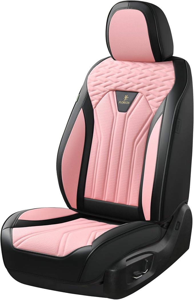 Universal Seat Covers — Front Seat — Pink / Black