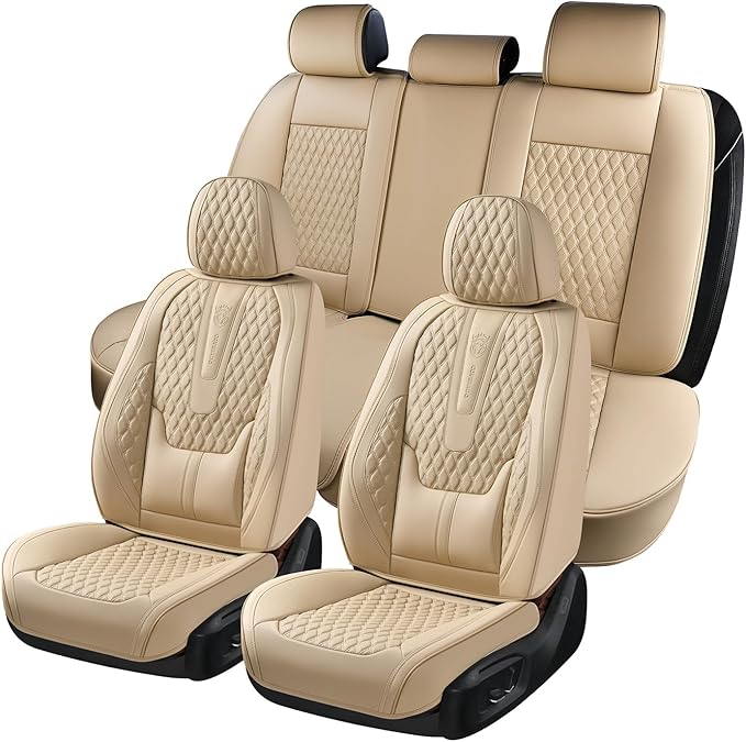 Universal Seat Covers — Full Set — Beige