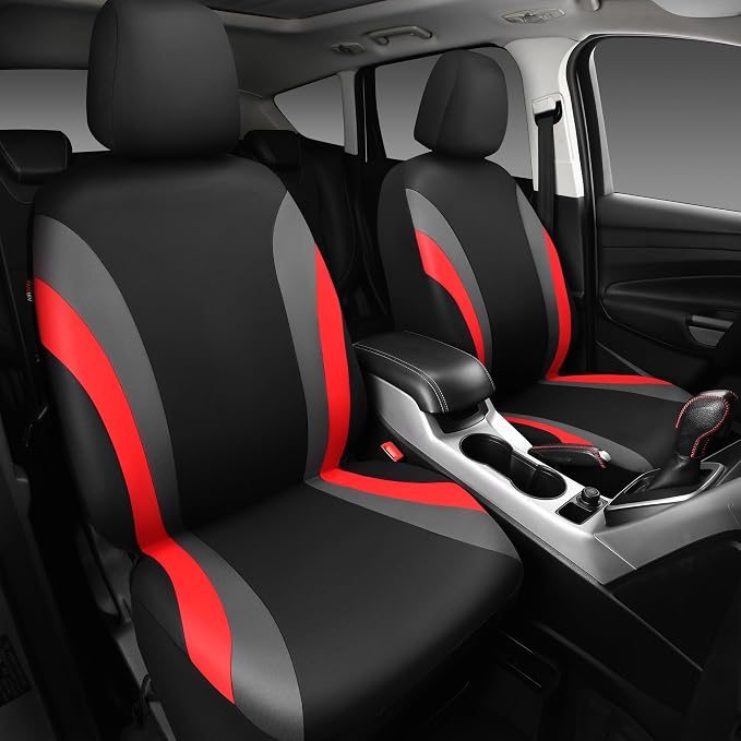 Universal Seat Covers — Front Seat — Red / Black