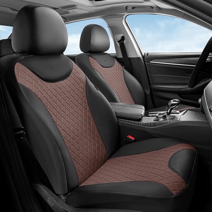 Universal Seat Covers — Full Set — Black / Coffee