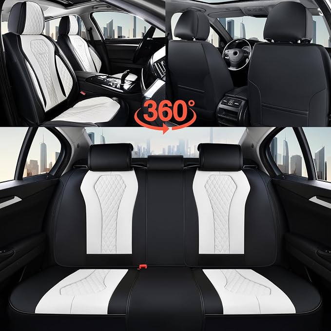 Universal Seat Covers — Full Set — White