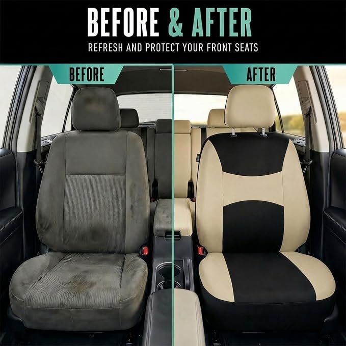 Universal Seat Covers — Beige / Black