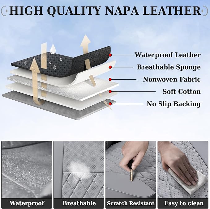 Seat Covers for Toyota Tacoma — Front Seat — Gray