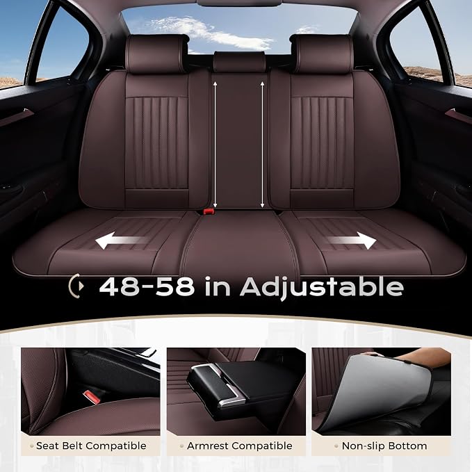Universal Seat Covers — Full Set — Coffee