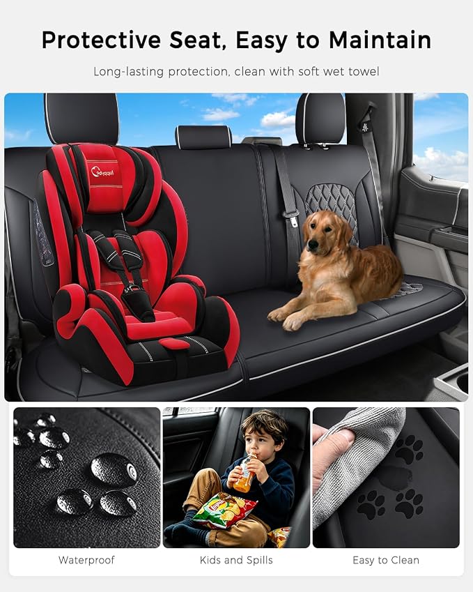 Seat Covers for Toyota Tacoma — Black / White