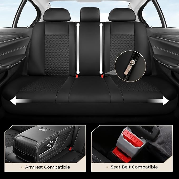 Universal Seat Covers — Full Set — Black